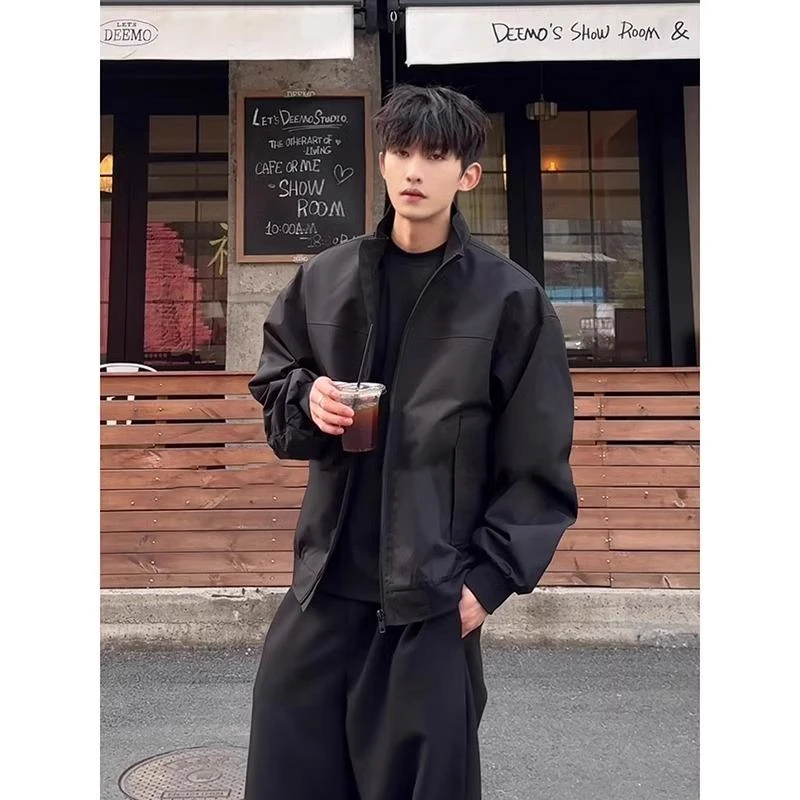 cleanfit美式三防飞行夹克男春秋季黑武士短款立领外套工装棒球服