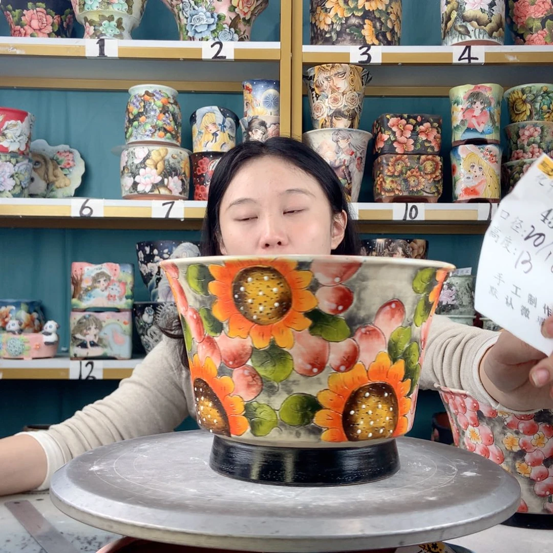 景德鎮手工花盆45