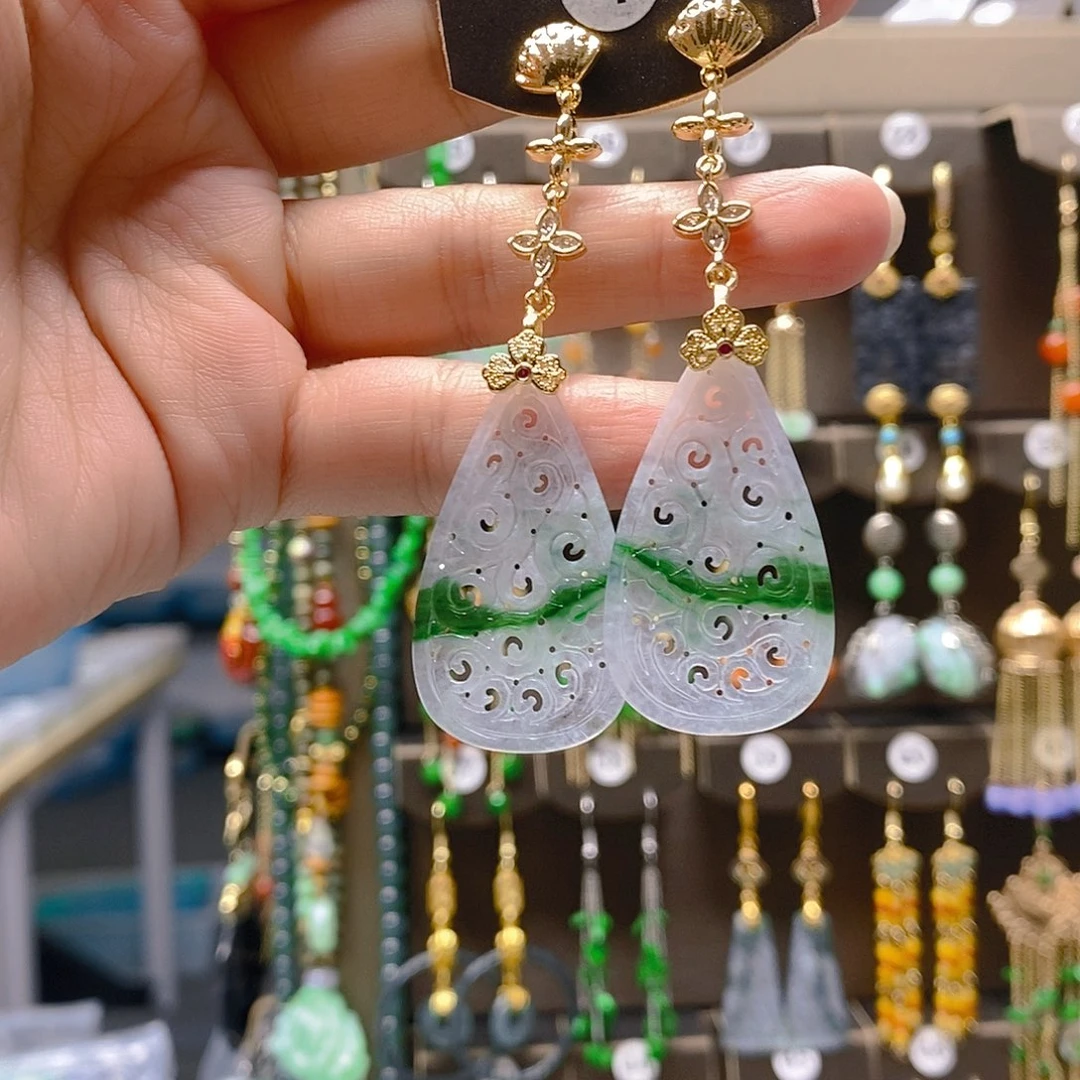 未镶嵌翡翠耳饰翡翠