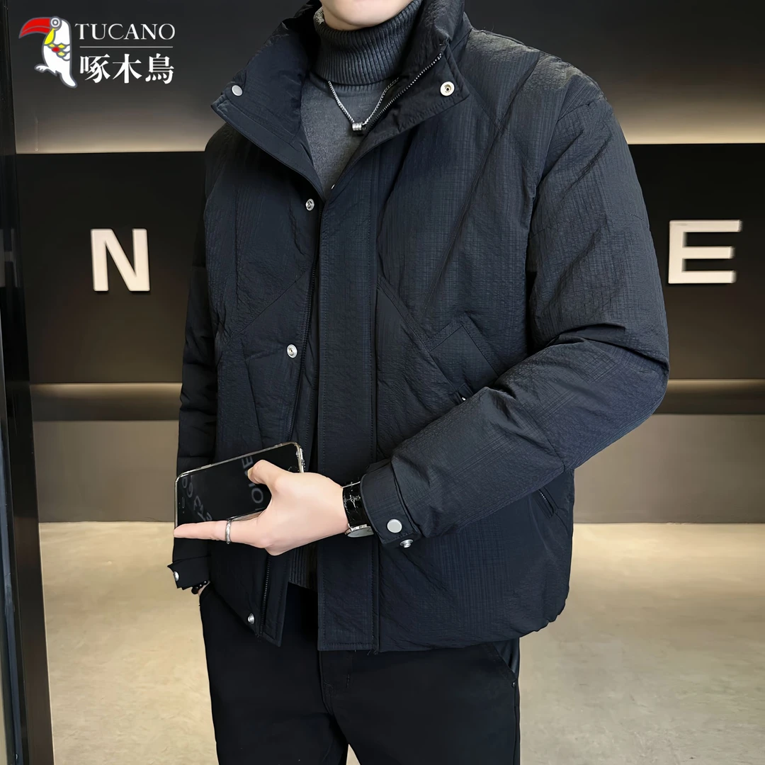 TUCANO/啄木鳥冬季新款男士商务休闲立领百搭帅气加厚防寒服外套