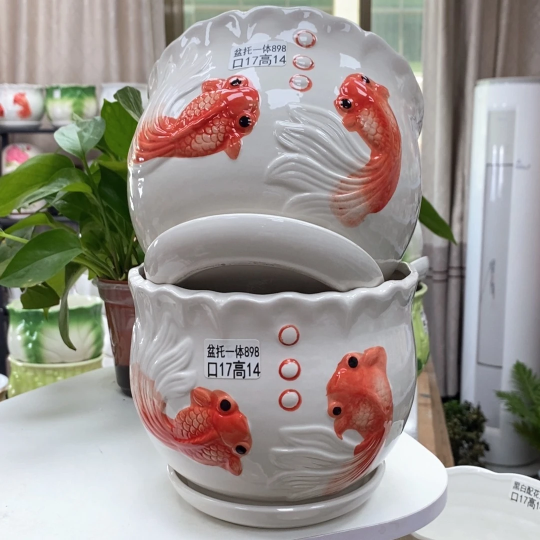 夏西陶瓷花盆@@5898
