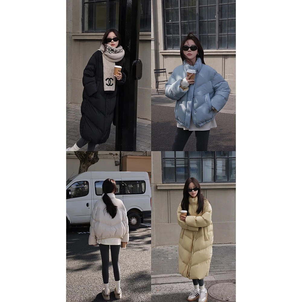 张贝贝ibell时尚白鸭绒[长/短款]羽绒服冬休闲保暖加厚百搭外套女