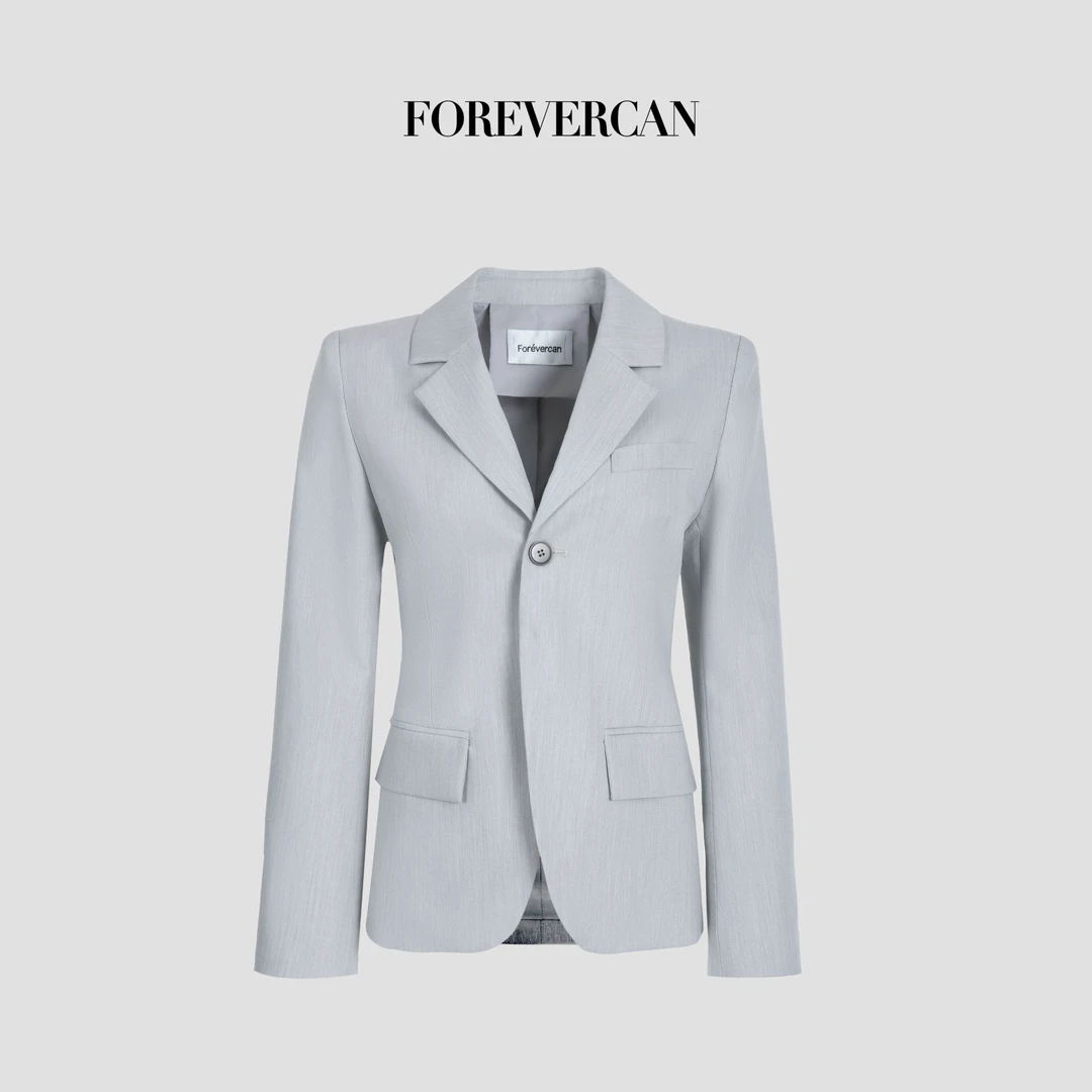 FOREVERCAN“艾德蒙顿”极简高级感立裁收腰西装外套上衣SC22802