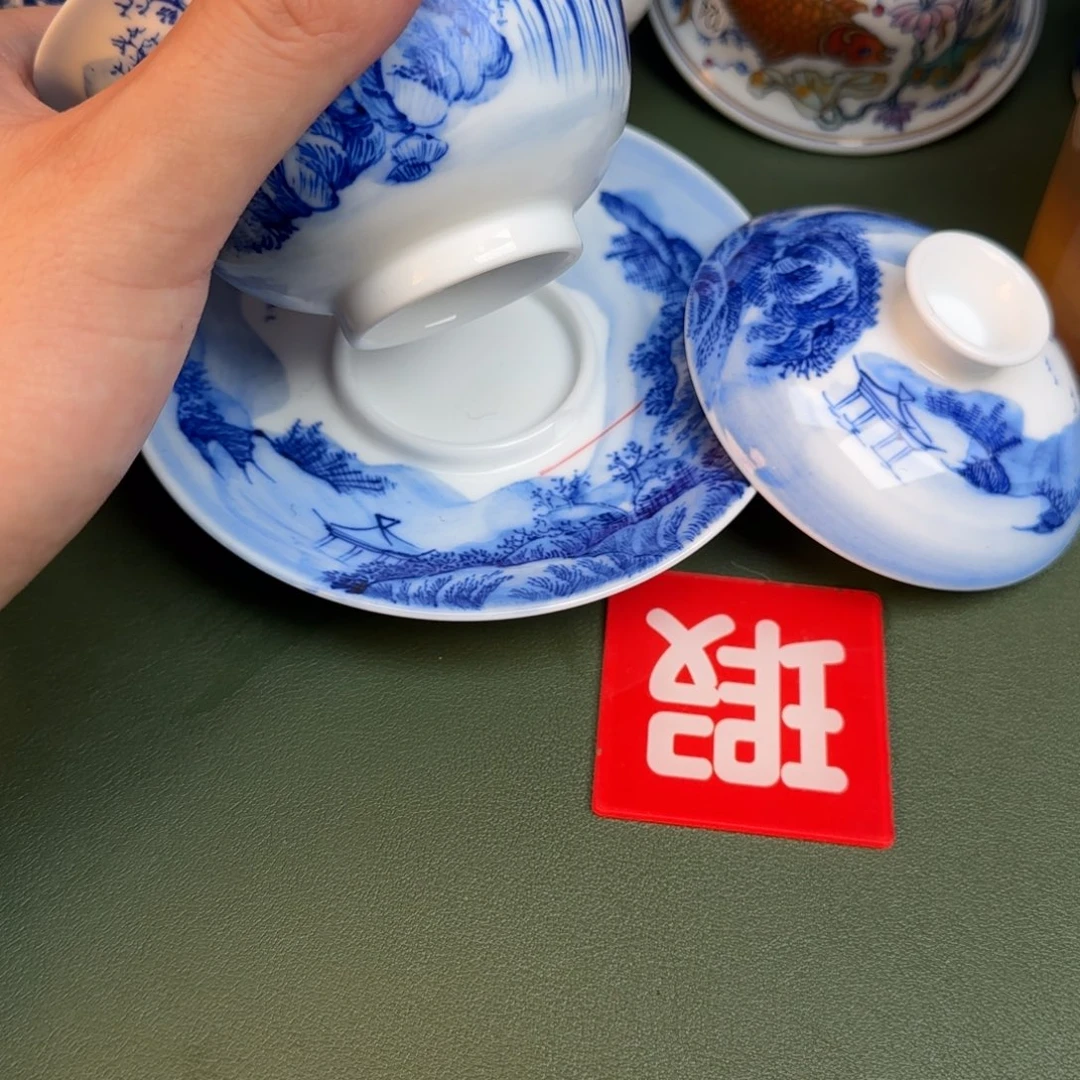 彦祖纯手工手绘茶具125大瑕