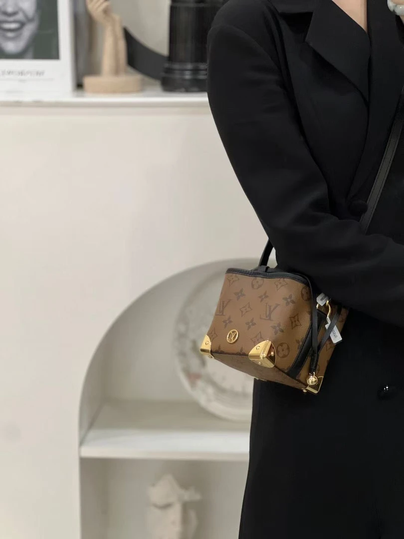 99新 LouisVuitton/路易威登 lv 新款烧麦老花斜跨包/公价/甄选