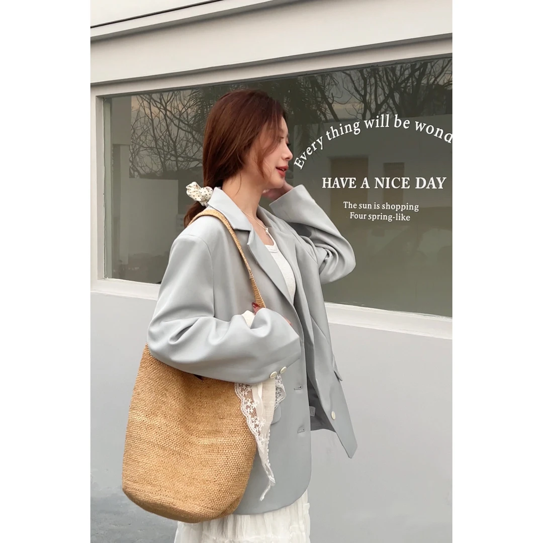 【时髦焦点】B东大门韩版春款新款百搭显瘦西装外套8284