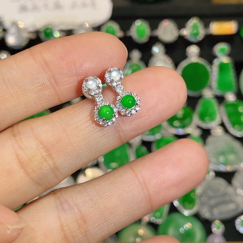 【闪购商品】翡翠未镶嵌耳饰天然翡翠