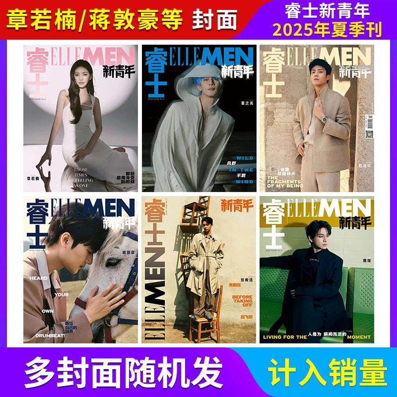 ELLE MEN睿士章若楠封面/睿士新青年杂志全年订阅单期 2025年