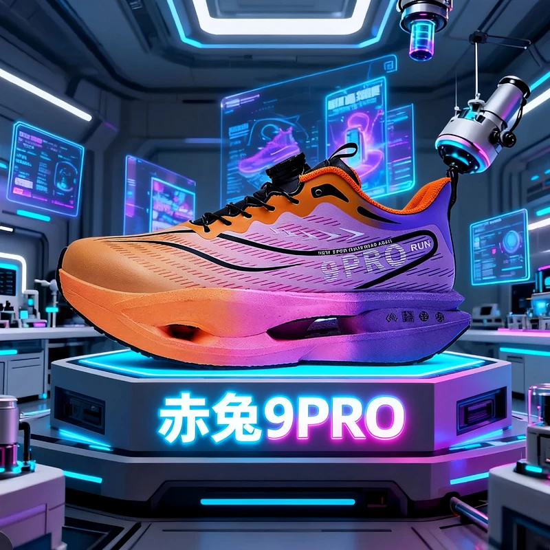 皮面款赤兔9pro竞速运动碳板6-18儿童青年男女秋冬轻便减震跑步鞋