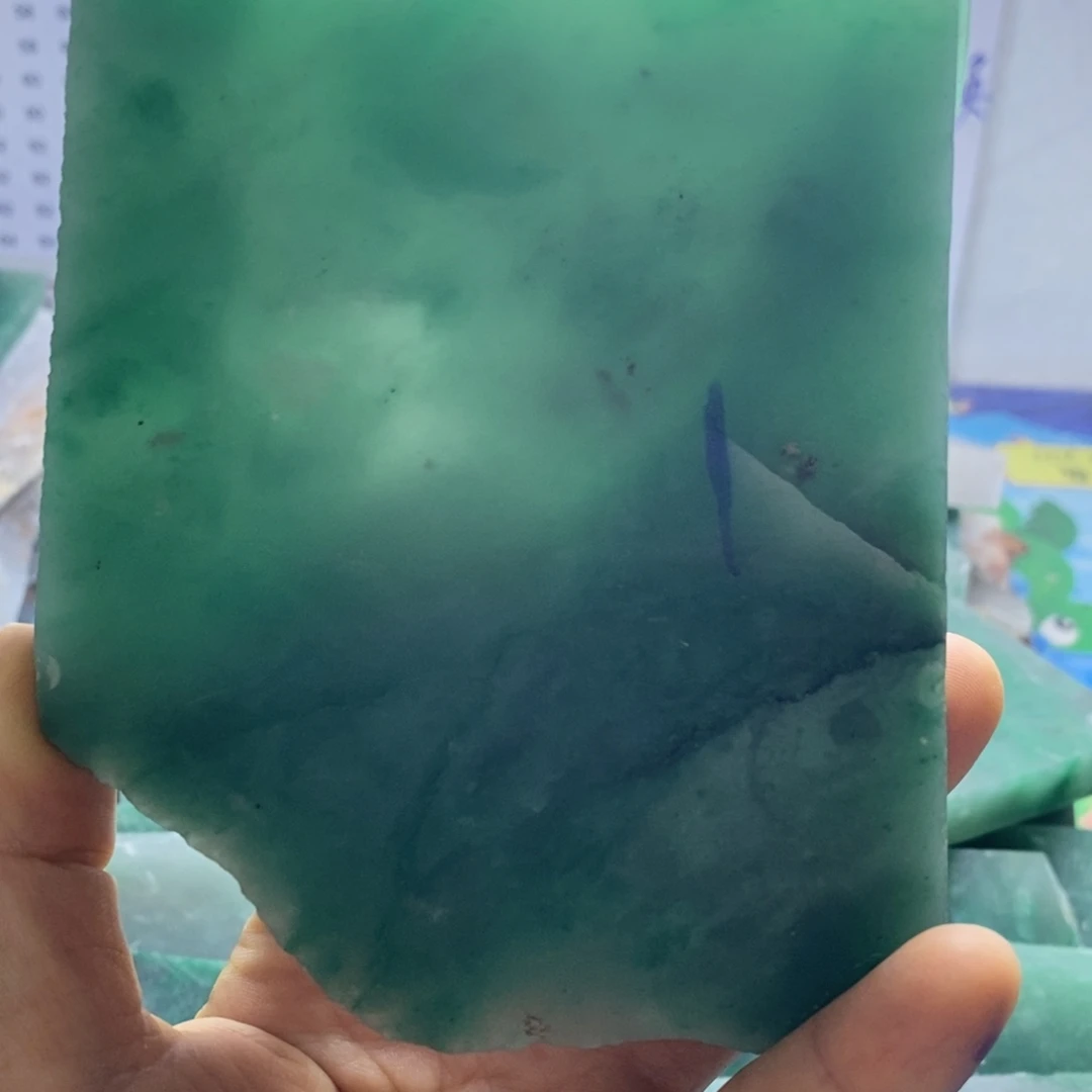 动***族定制石英质玉（非洲翠）天然非州翠手镯