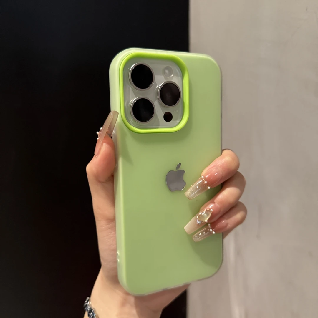 纯色磨砂果冻适用苹果16promax手机壳简约iPhone15个性14小众13女