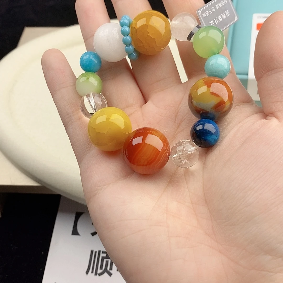银S925镀金镶嵌手链水晶