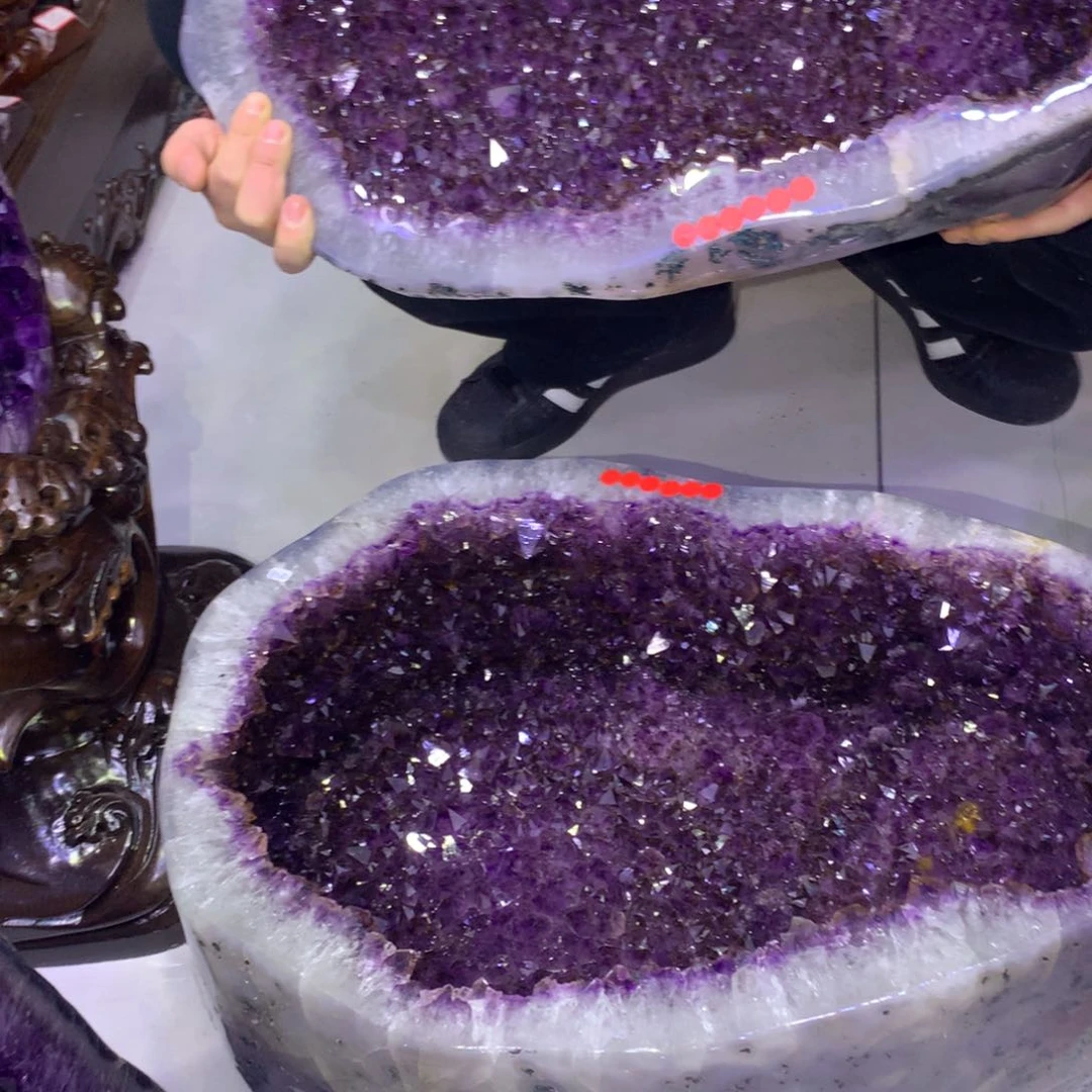 水晶紫晶未镶嵌新****司紫晶盆