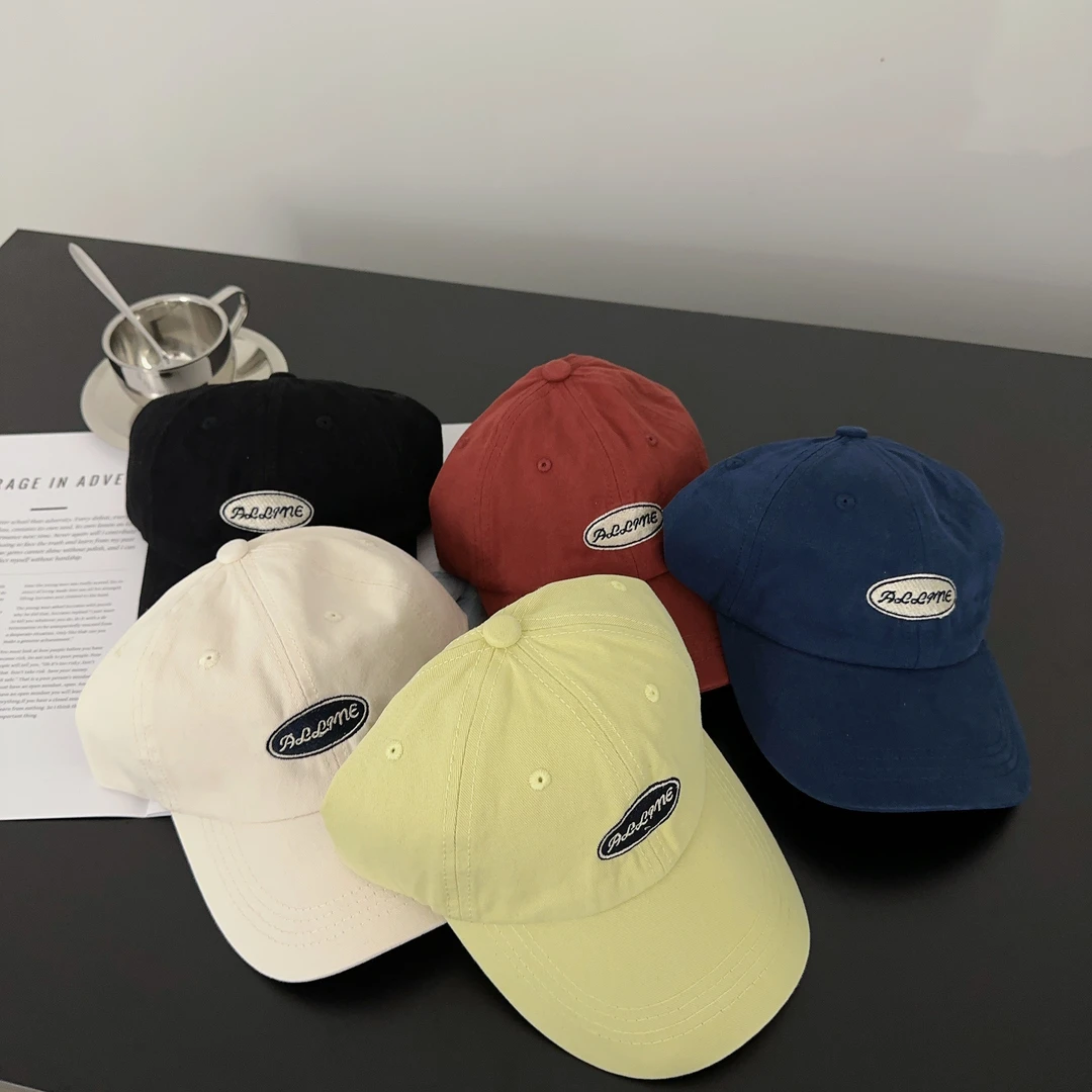 宽檐圆顶卡通风休闲风帽子ol韩版软顶休闲春夏学生简约鸭舌帽