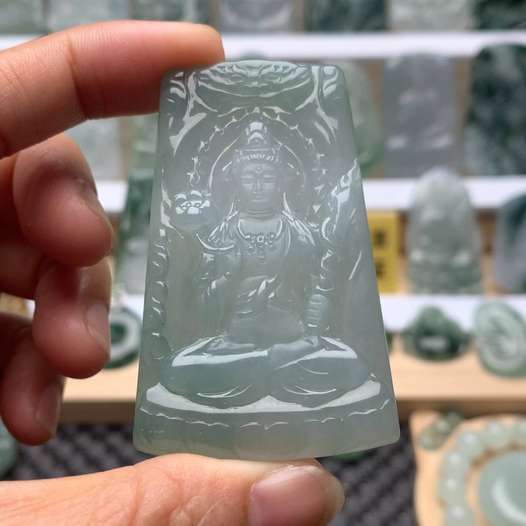 翡翠未镶嵌吊坠(不含链)虚空藏