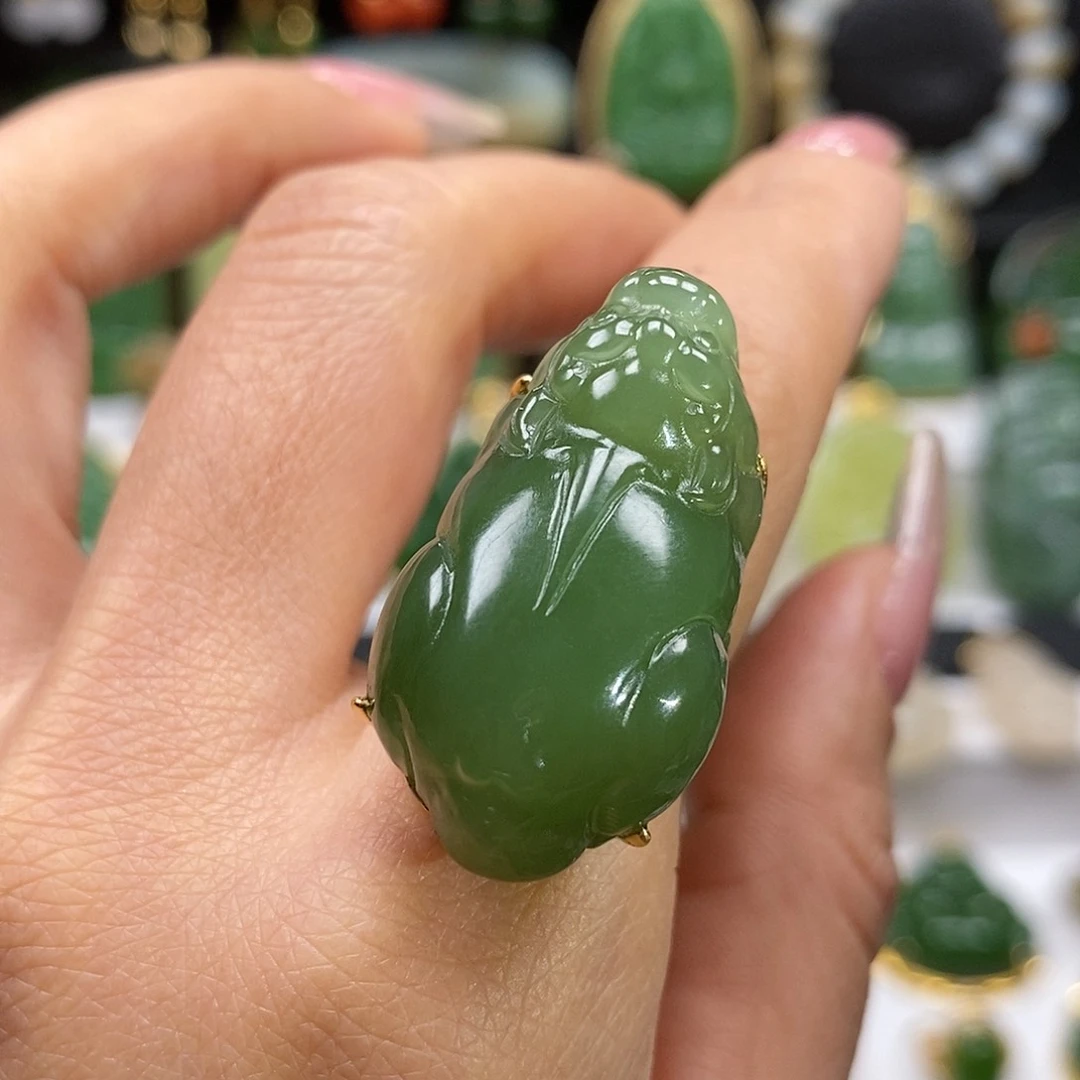 和田玉颈饰银S925镶嵌