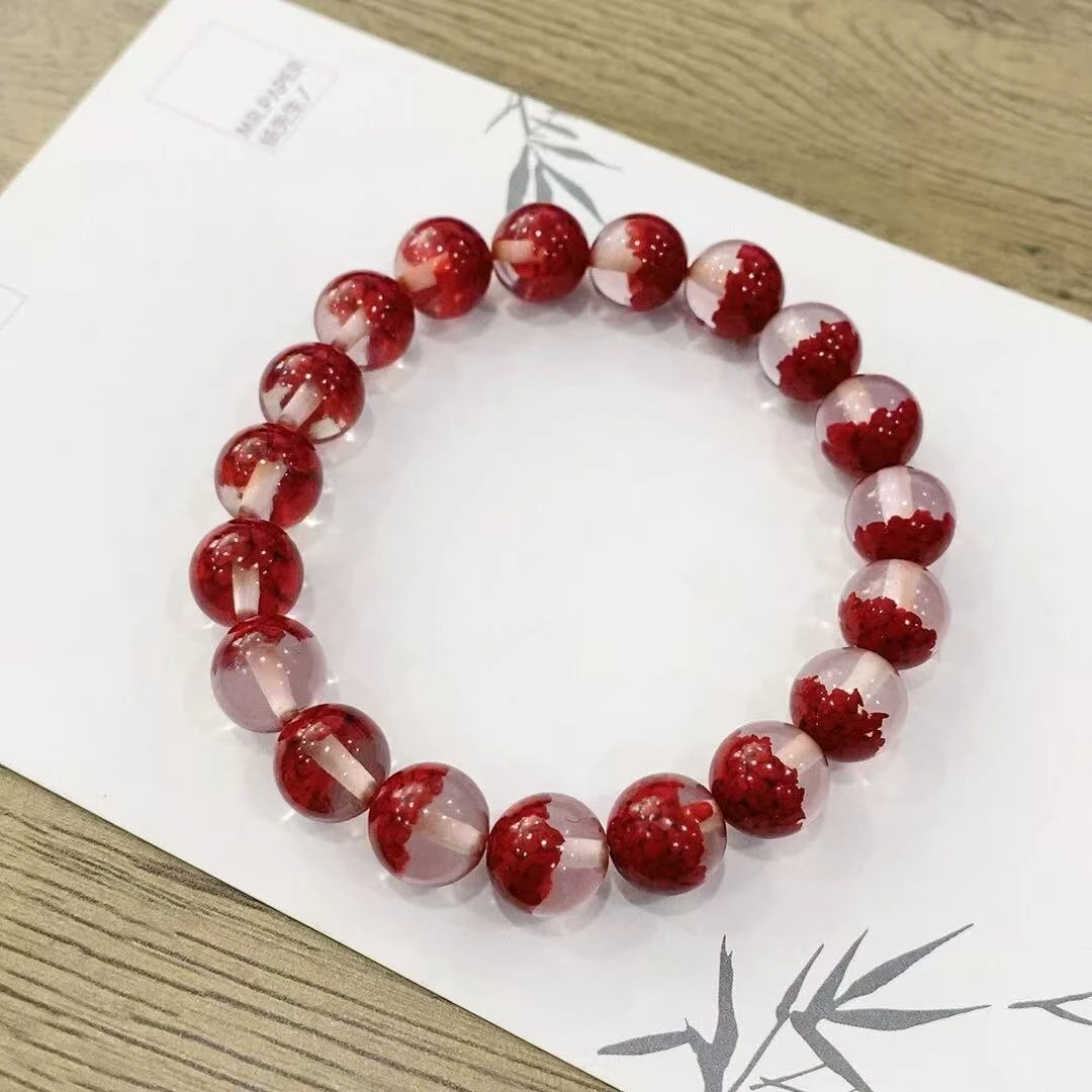 非金属树脂手链 非金属树脂手链 1906 红透半边天手串 XG