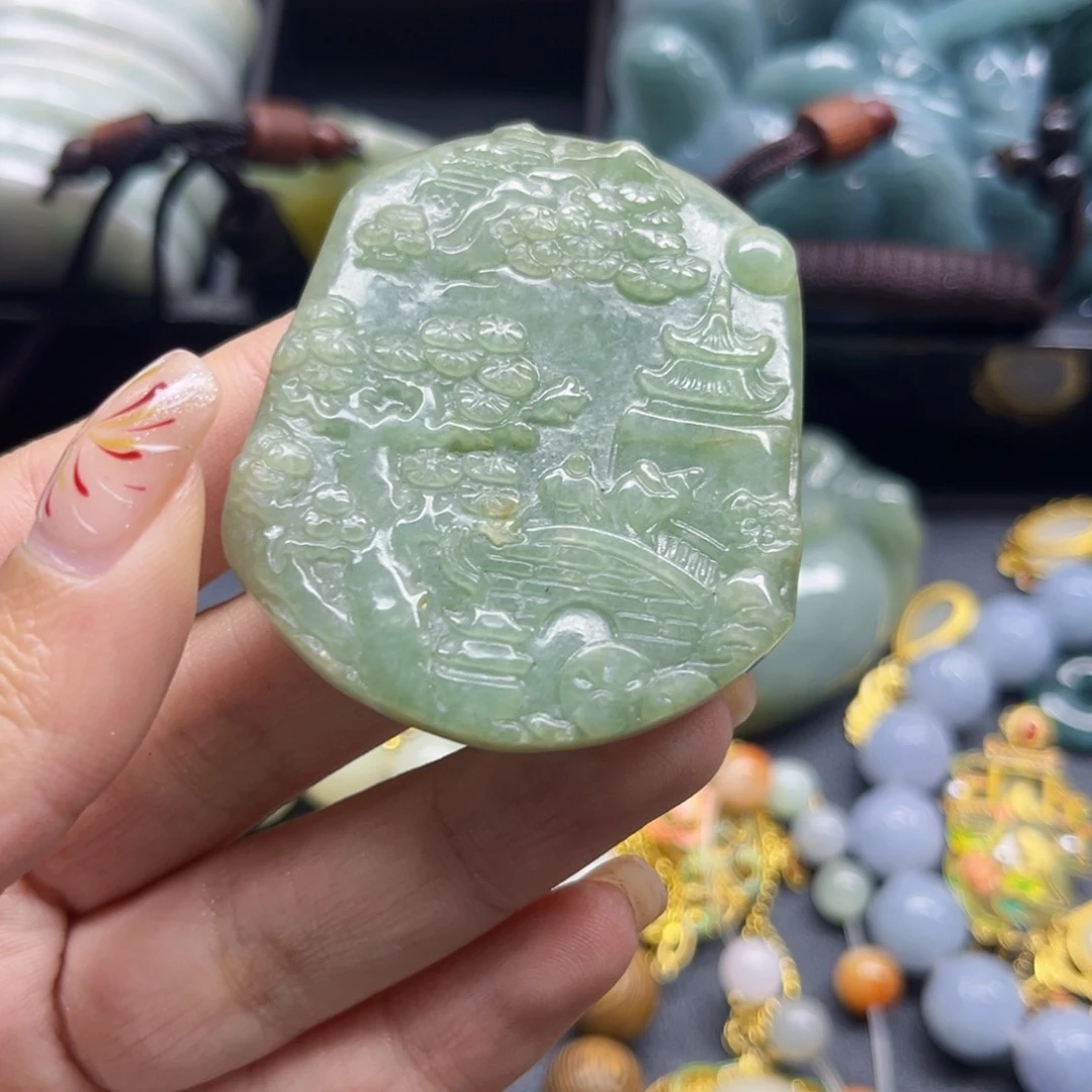 翡翠颈饰未镶嵌@****行翡翠