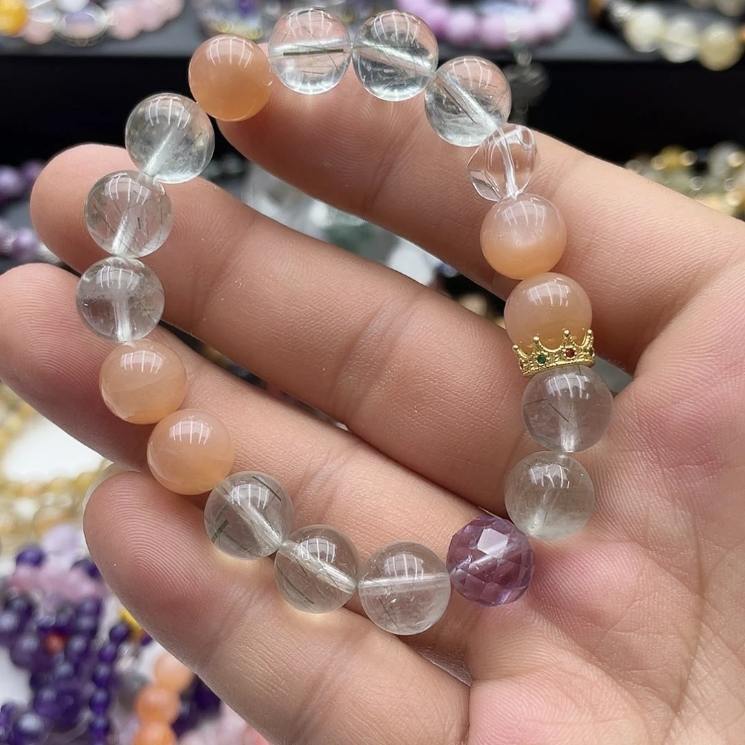 水晶手链未镶嵌绿发晶