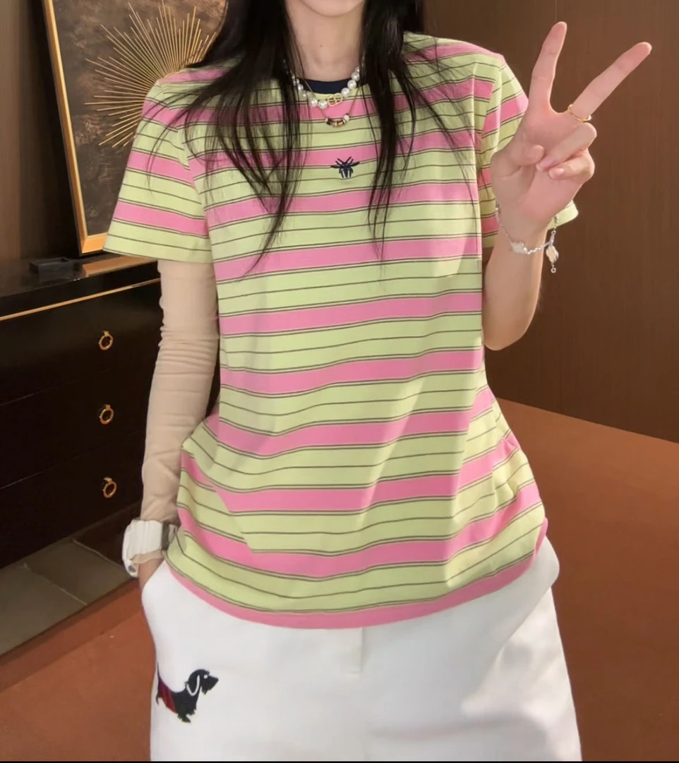 【ZZ】2025早春款时尚潮流t恤显瘦宽松短袖上衣CY-060