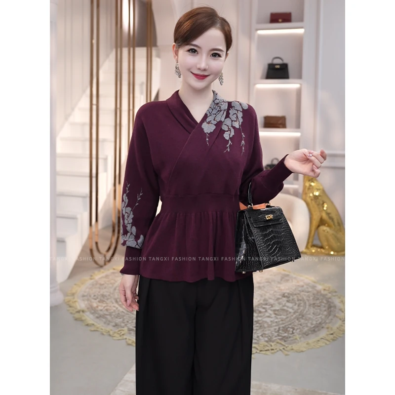 2026秋冬新款女装【ZM-1027JR】含绵羊毛爆款针织提花立领内搭毛衣