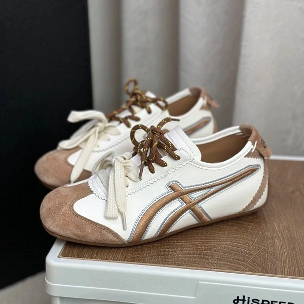 恋综少女~双鞋带拼色内增高休闲鞋阿甘鞋女德训鞋450002