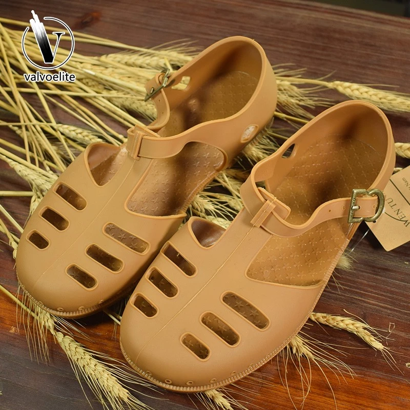 VALVOELITE经典老式凉鞋男夏季包头复古防滑透气耐耐磨透气工装鞋