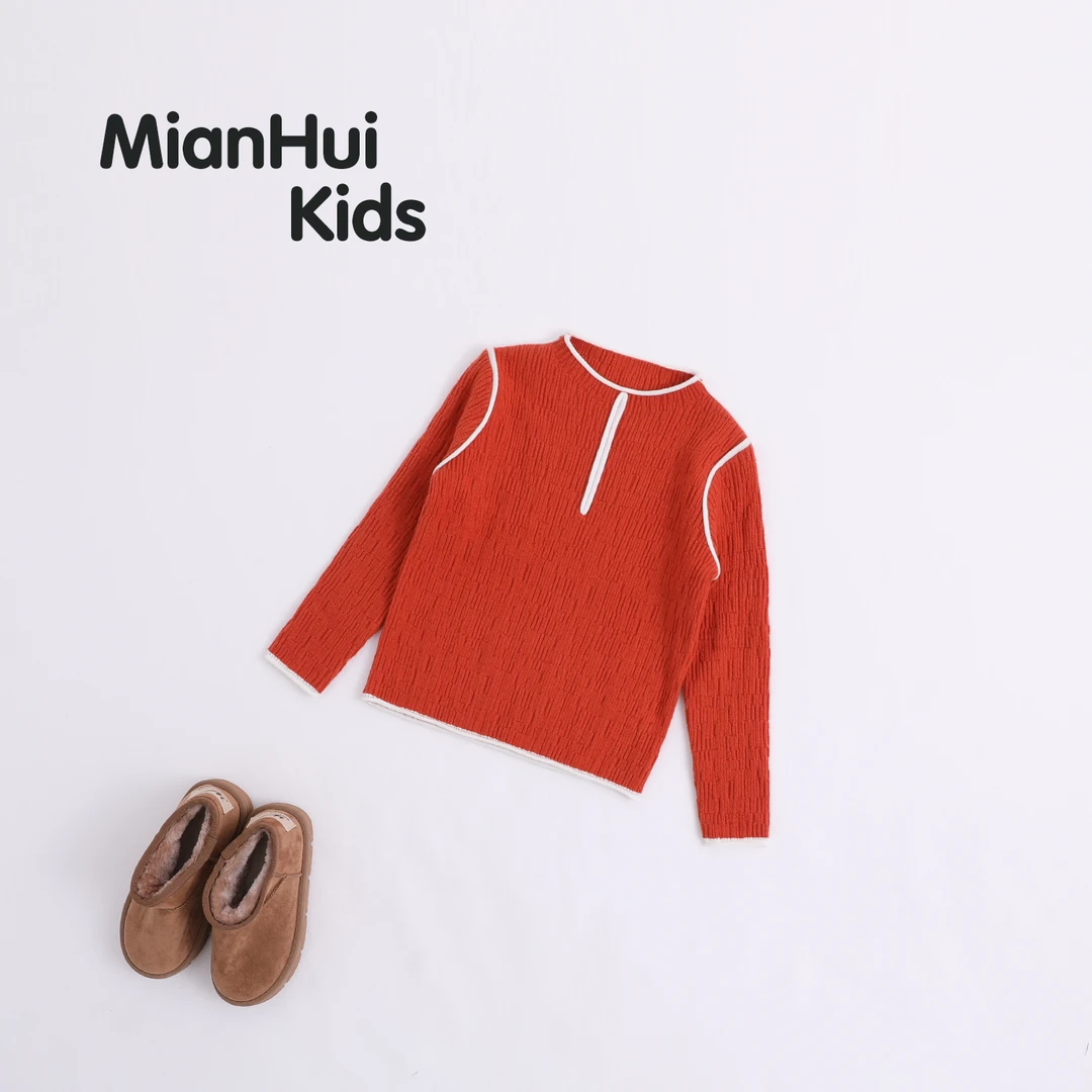 童装春秋线织长袖打底套头线衣3132311