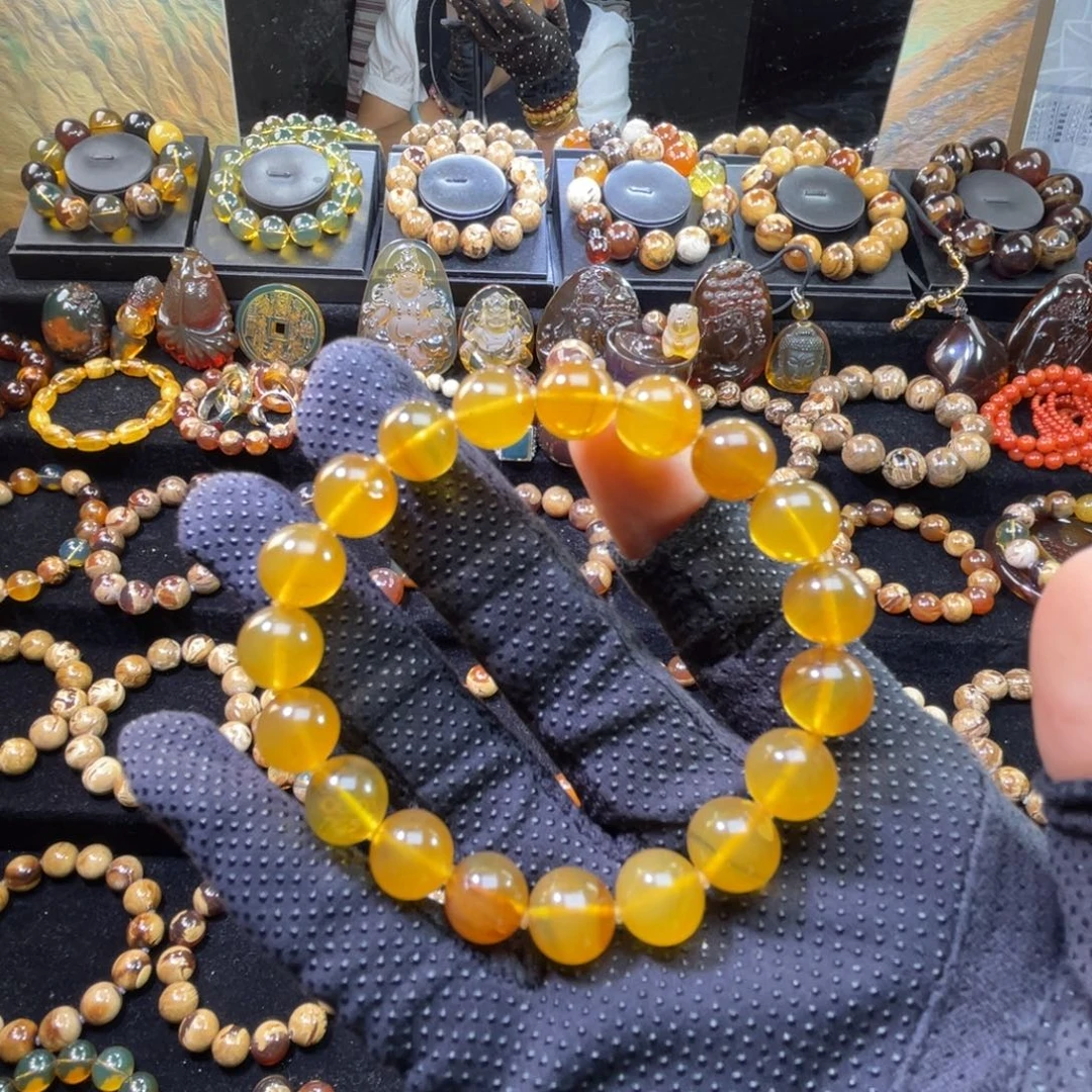 未镶嵌琥珀手链蜜蜡11