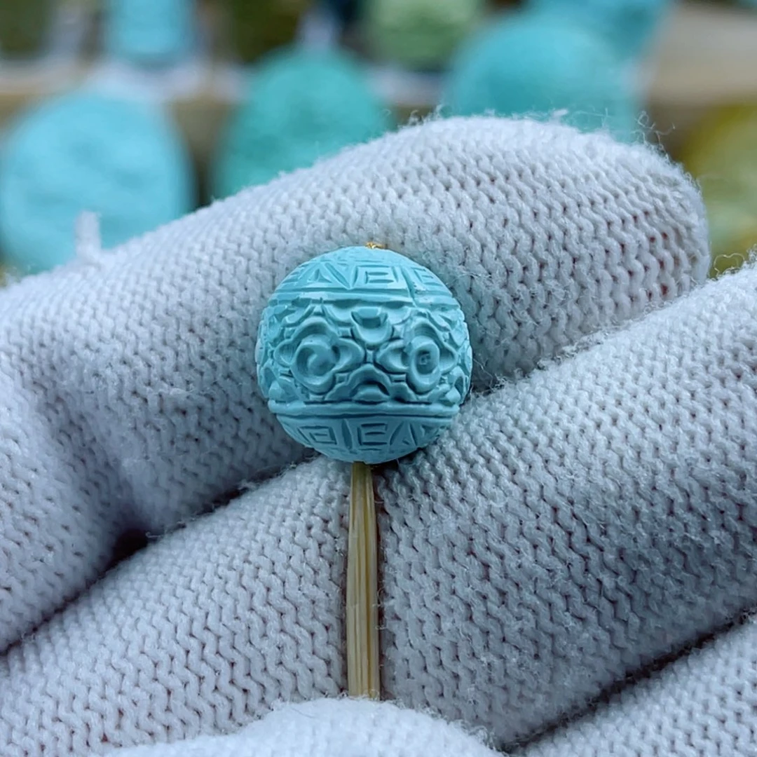 绿松石未镶嵌珠宝奇石12+mm