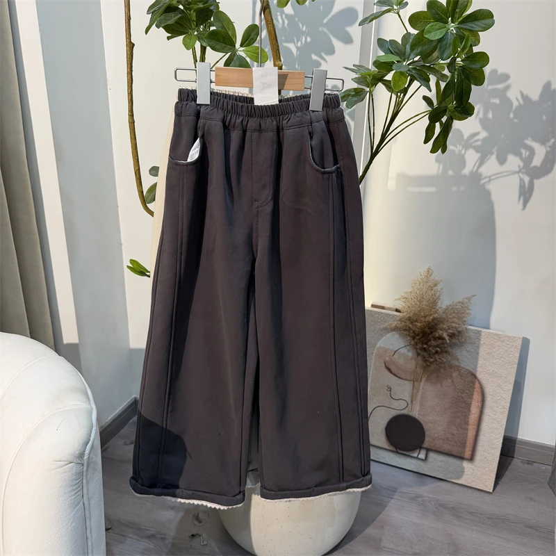 1114【潮】大童亲子时尚加绒休闲裤-2560