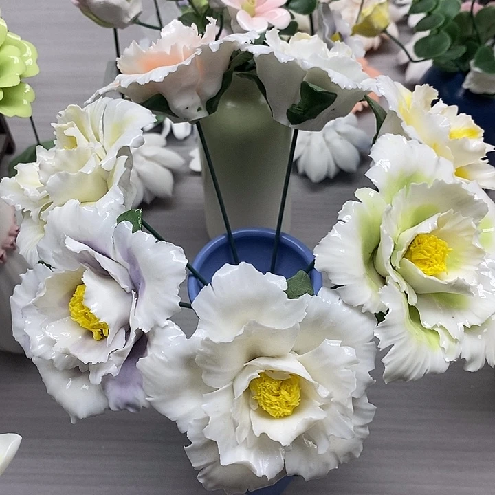 陶瓷陶瓷材料7朵脆牡丹