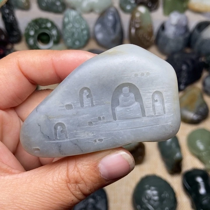 和田玉未镶嵌颈饰