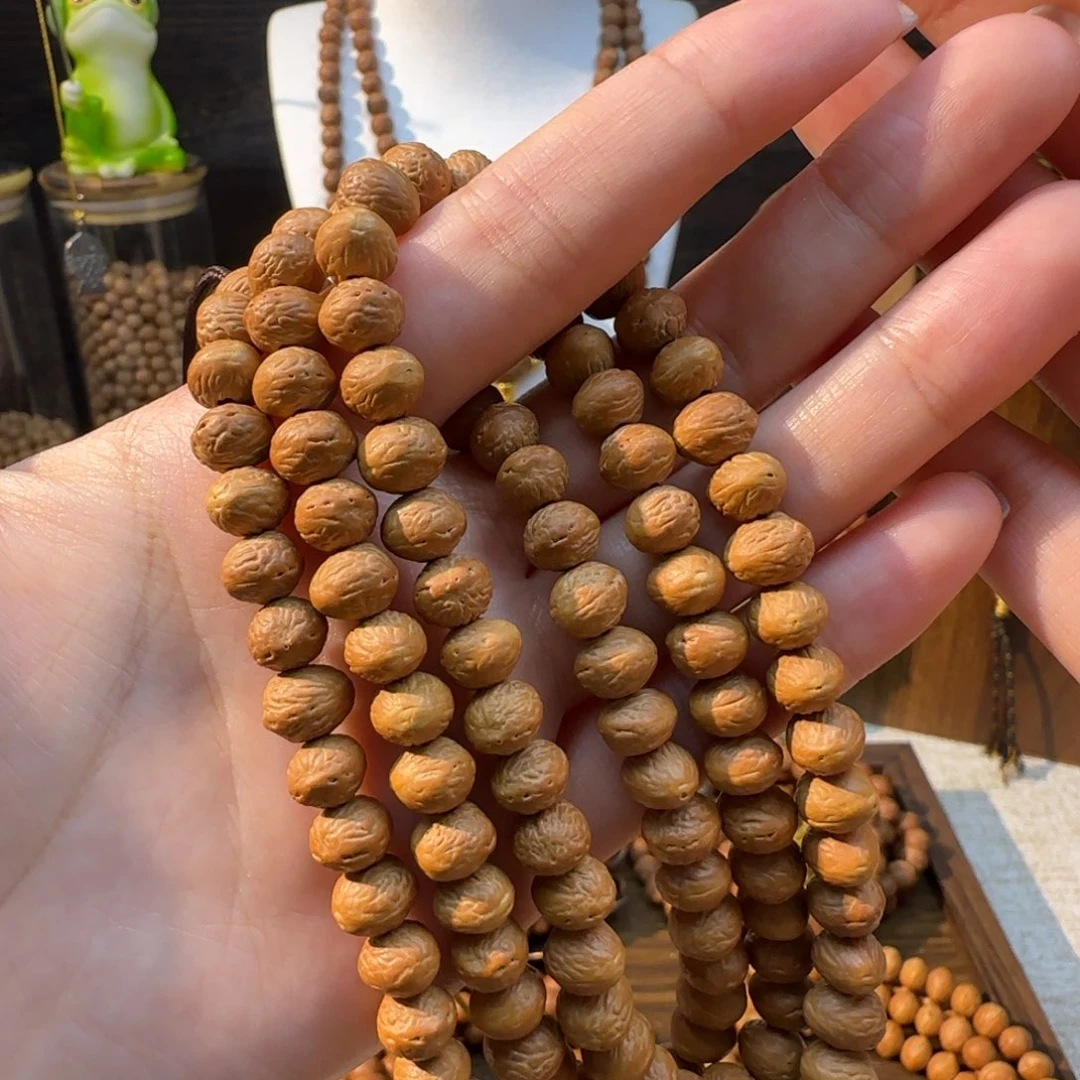 九***～凤眼菩提吊坠国产酸枣核精品108颗