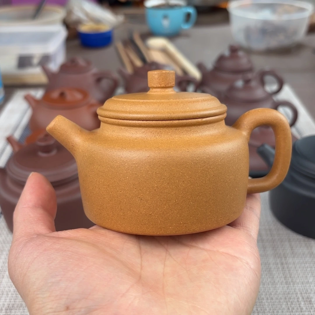 茶壶紫砂半手工黄金段德钟壶200cc