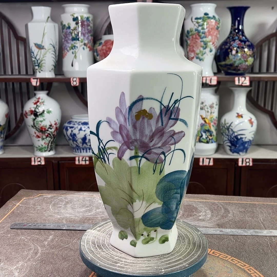 陶摆件景德镇陶瓷6紫荷