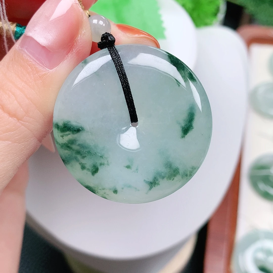 翡翠未镶嵌颈饰平安36-5.7