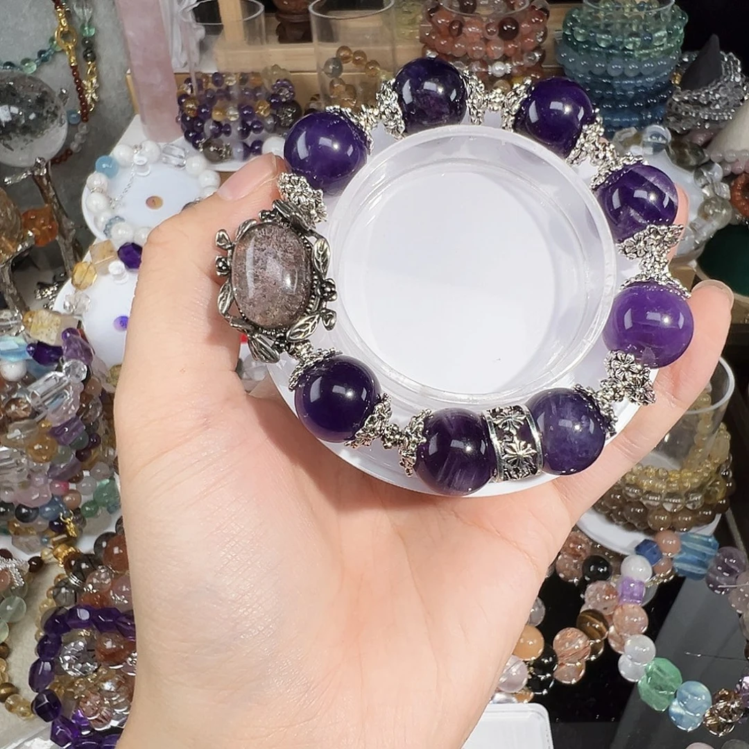 非金属乌拉圭紫水  紫幽灵魔盒