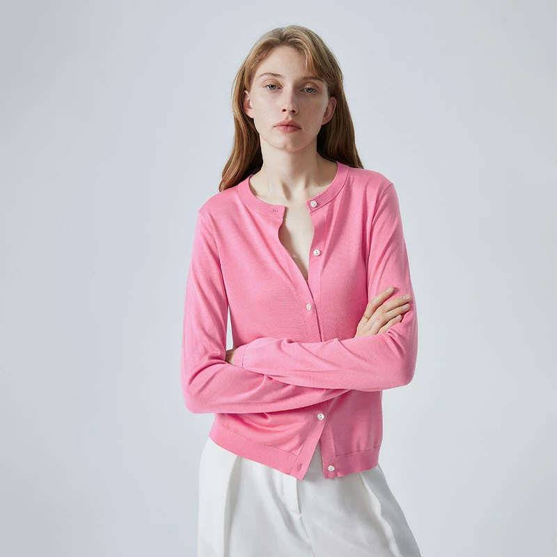 [达人专属]女士桑蚕丝针织开衫（2319）