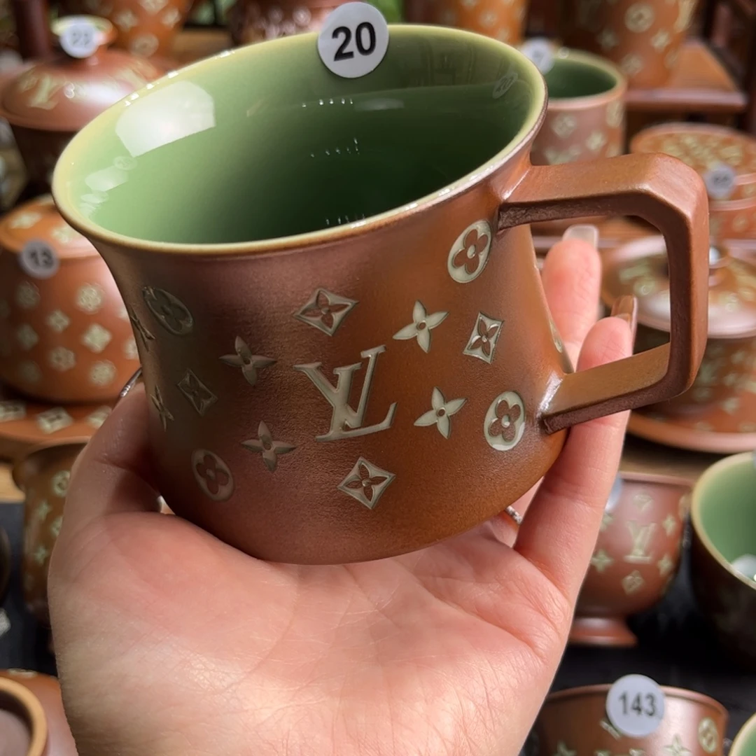 火****草木灰老花咖啡杯