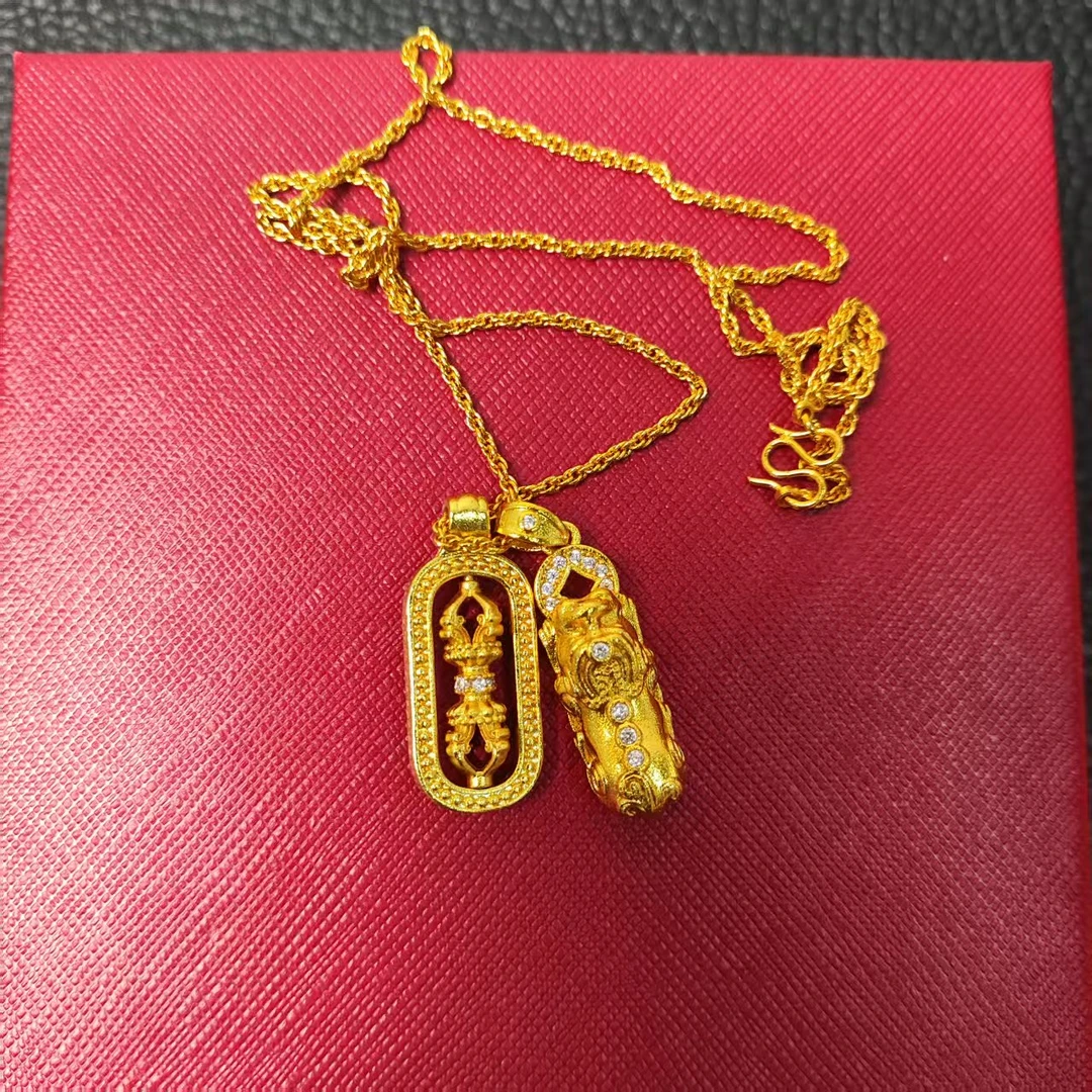 金喜严选999--貔貅金刚杵项链b02ZW