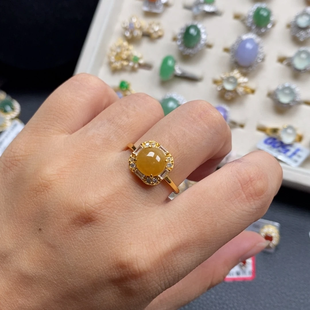 *****银S925镶嵌戒指翡翠