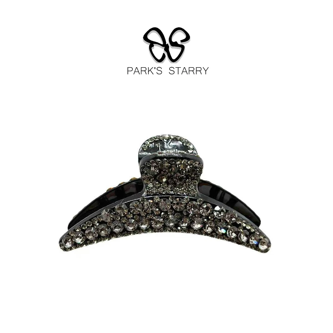 【朴朴韩国饰品】 Z102 简约百搭灰色钻闪11cm抓夹