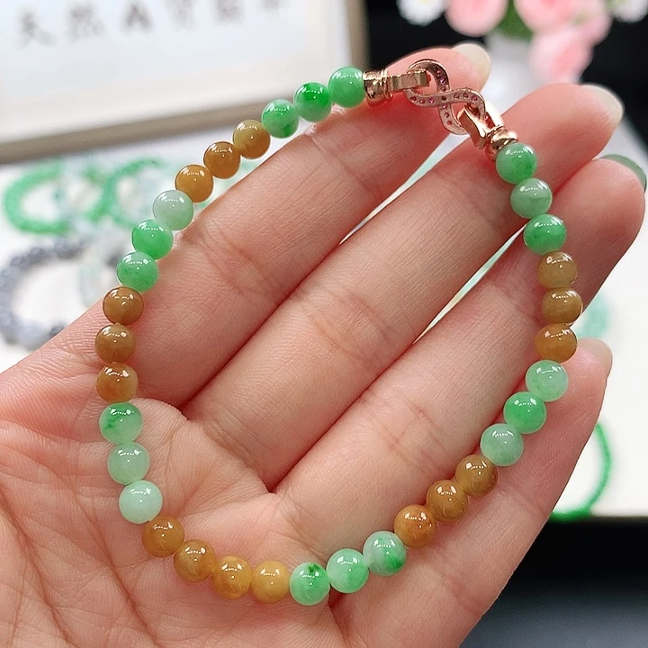 未镶嵌手链翡翠手链5mm