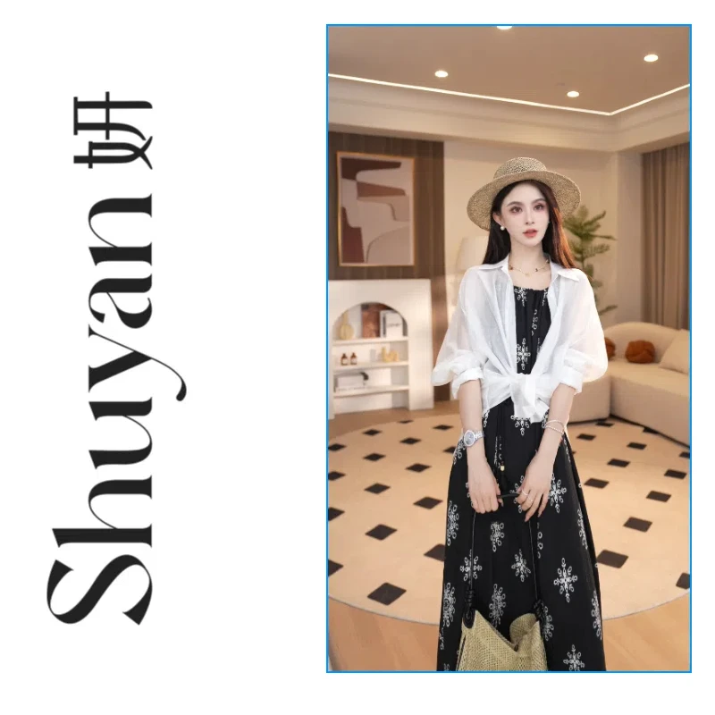 Shuyan妍【天丝麻衬衫】纯色百搭夏季薄款休闲亚麻天丝宽松衬衫6947