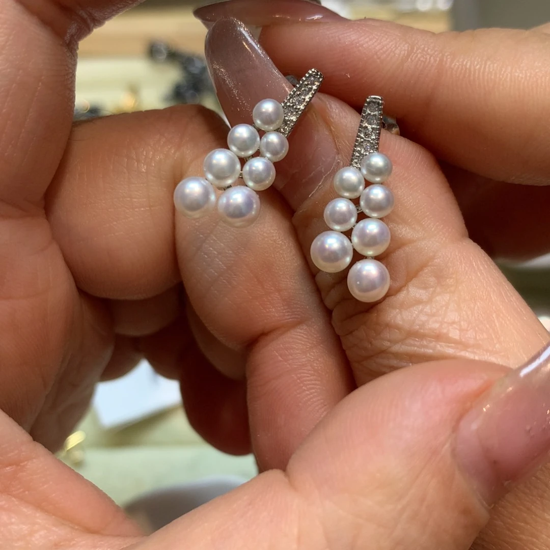 淡水珍珠耳饰未镶嵌