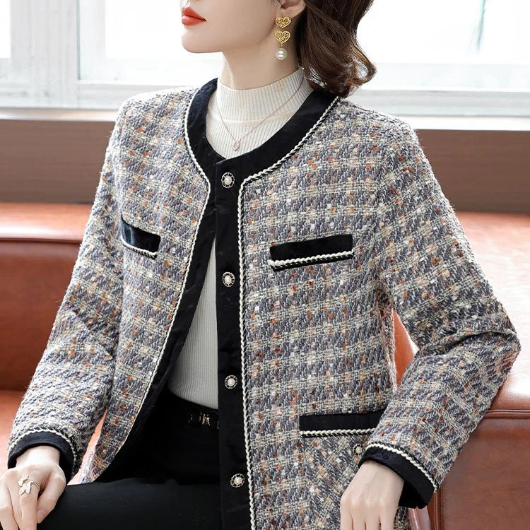 时尚妈妈装小香风外套秋冬款2025新款洋气中老年女装高级感上衣服