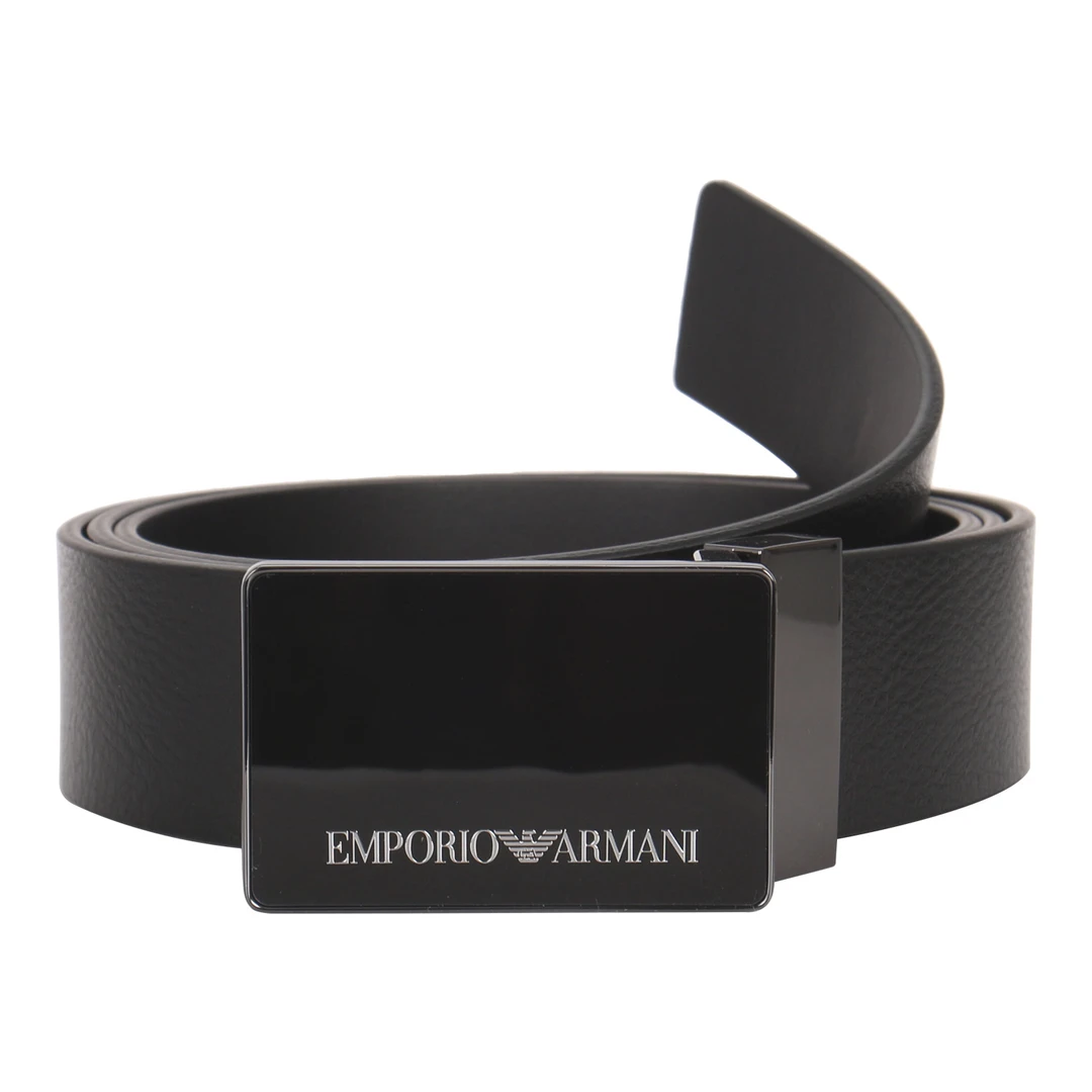 EMPORIO ARMANI 男士黑色双面3.5CM腰带 Y4S427 YTU7J 84372
