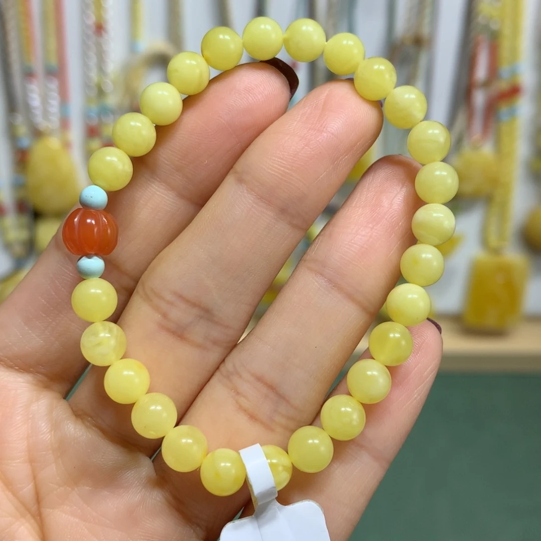 琥珀手链未镶嵌6mm尺寸