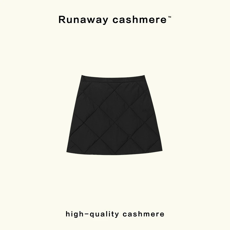 【RUNAWAY】菱格充绒短裙